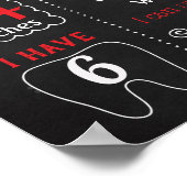 ナースドクターバースデーパーティーの黒板看板 ポスター (角)