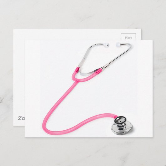 ナースドクターピンク聴診器EMT ポストカード (正面/裏面)