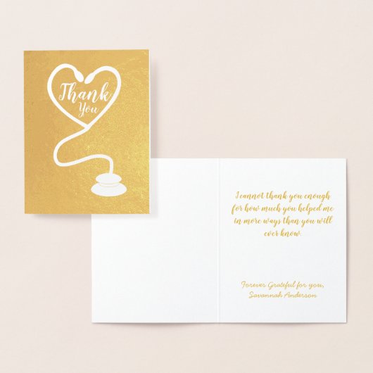 ナースドクターヘルスケアワーカーありがとう 箔カード (ディスプレー)