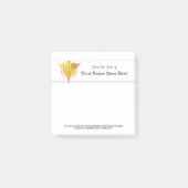 ナースドクターメディカルカドゥセウス記号金ゴールド白 ポストイット (正面)