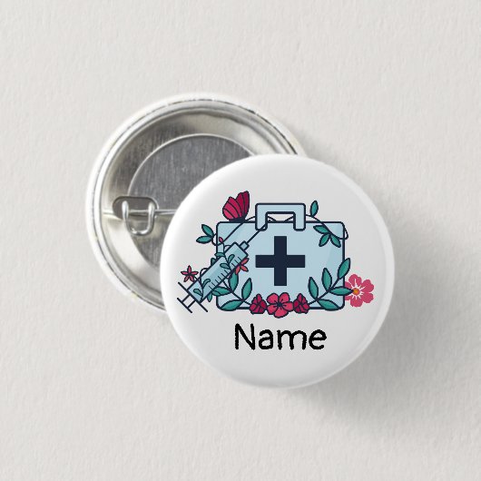 ナースドクターメディカルスタッフ 缶バッジ (正面&裏面)