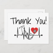 ナースドクターメディカルステソスコープ看護ありがとう ポストカード (正面/裏面)