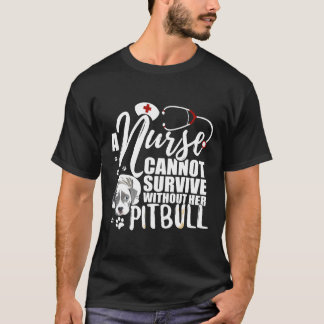 ナースドッグ母ピットブル新しい女性のための看護ギフト Tシャツ