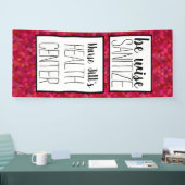 ナースドパーソナライズされたアデコール、赤ピンクのジオメトリ 横断幕 (トレードショー)