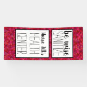 ナースドパーソナライズされたアデコール、赤ピンクのジオメトリ 横断幕 (横)