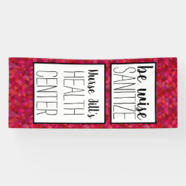 ナースドパーソナライズされたアデコール、赤ピンクのジオメトリ 横断幕