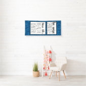 ナースドパーソナライズされたアデコール、青のジオメトリ 横断幕 (インサイチュ)