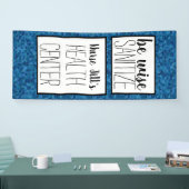 ナースドパーソナライズされたアデコール、青のジオメトリ 横断幕 (トレードショー)