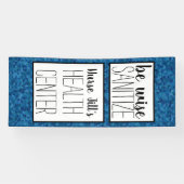 ナースドパーソナライズされたアデコール、青のジオメトリ 横断幕 (横)