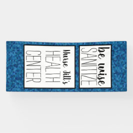 ナースドパーソナライズされたアデコール、青のジオメトリ 横断幕