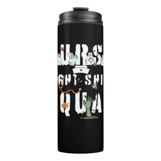 ナースナイトシフトハロウィンクラシックスクワッドTシャツ タンブラー (正面)