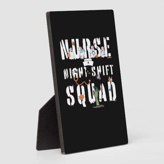 ナースナイトシフトハロウィンクラシックスクワッドTシャツ フォトプラーク (側面)