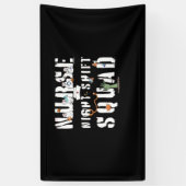 ナースナイトシフトハロウィンクラシックスクワッドTシャツ 横断幕 (縦)