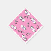 ナースナプキンキャップと聴診器 スタンダードカクテルナプキン (角)