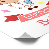 ナースハッピーバースデー パーソナライズされた ポスター (角)