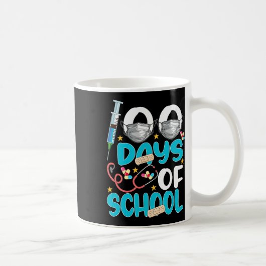 ナースハッピー100日の学校お祝い服 コーヒーマグカップ (右)