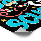 ナースハッピー100日の学校お祝い服 ポスター (角)