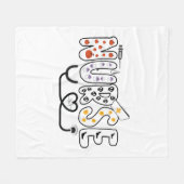 ナースハロウィンおもしろい幽霊ハロウィン看護 フリースブランケット (正面(横))