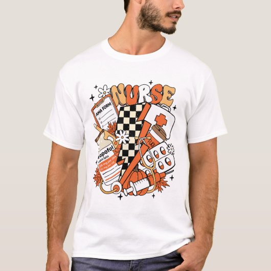 ナースハロウィンカワイイ秋 Tシャツ (正面)