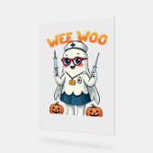 ナースハロウィンクラシックレディTシャツ アクリルサイン (傾斜)