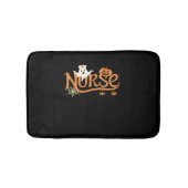 ナースハロウィーンかわいい幽霊とパンプキンエッセンシャルT バスマット (正面)