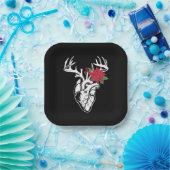 ナースハート解剖学トナカイハートCath Lab RN ペーパープレート (パーティー)