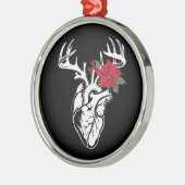 ナースハート解剖学トナカイハートCath Lab RN メタルオーナメント (左)