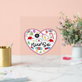 ナースハート、ハロウィーンのオーバーサイズTシャツ アクリルサイン (ウェディング)