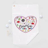 ナースハート、ハロウィーンのオーバーサイズTシャツ ゴルフタオル (インサイチュ)