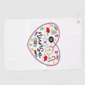 ナースハート、ハロウィーンのオーバーサイズTシャツ ゴルフタオル (横)