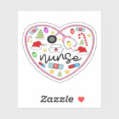 ナースハート、ハロウィーンのオーバーサイズTシャツ シール (シート)