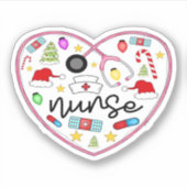 ナースハート、ハロウィーンのオーバーサイズTシャツ シール (正面)