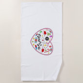 ナースハート、ハロウィーンのオーバーサイズTシャツ ビーチタオル (正面)