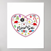 ナースハート、ハロウィーンのオーバーサイズTシャツ ポスター (正面)