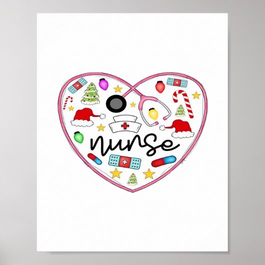 ナースハート、ハロウィーンのオーバーサイズTシャツ ポスター (正面)