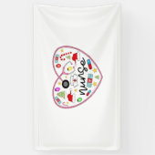 ナースハート、ハロウィーンのオーバーサイズTシャツ 横断幕 (縦)