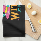 ナースバイデイウィッチバイナイトキャットハロウィンクラシック キッチンタオル (四つ折り)