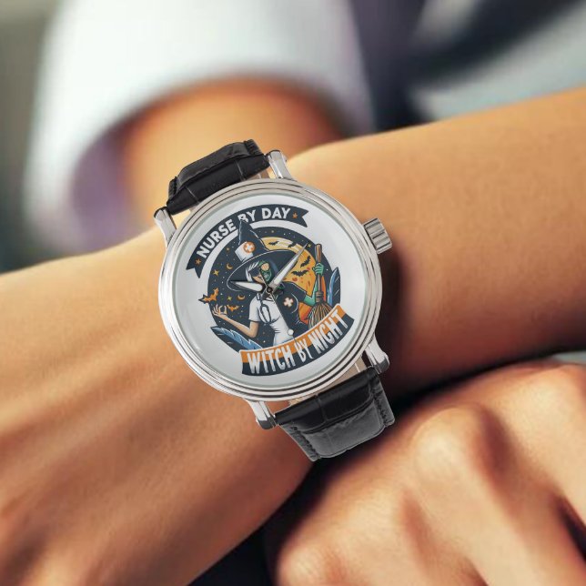 ナースバイデイウィッチバイナイトハロウィーン 腕時計 (Nurse by Day Witch by Night Watch)