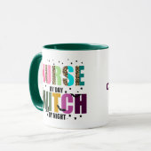 ナースバイデイウィッチバイナイトレオパード マグカップ (正面左)