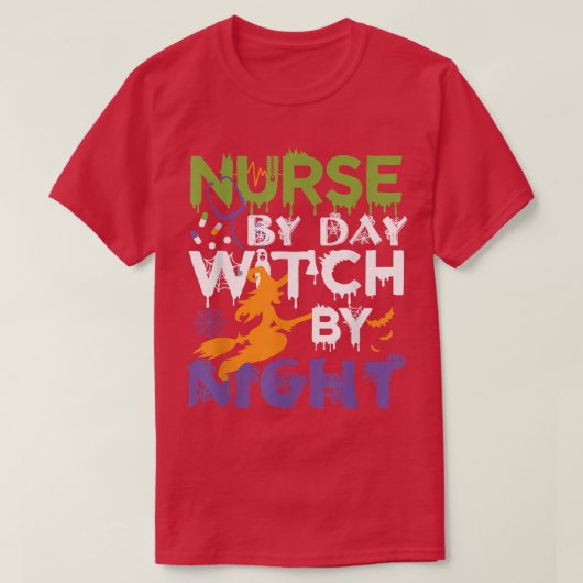 ナースバイデイウィッチバイナイト Tシャツ (デザイン正面)
