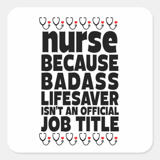 ナースバダス・ライフセーバーは公式ではない スクエアシール (正面)