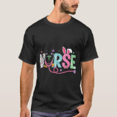 ナースバニーイヤー イースターエッグ 聴診器 イースターデイスクラブ Tシャツ (正面)