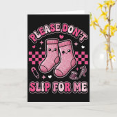 ナースバレンタイン 滑り止めソックス カード (黄色い花)