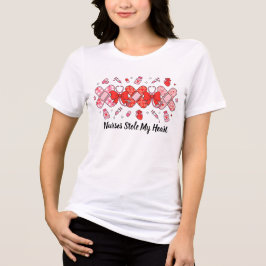ナースバレンタイン XOXO 包帯 ステethoscope 医療 トライブレンドTシャツ