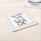 ナースバースデーパーティー紙コースター スクエアペーパーコースター (アングル)