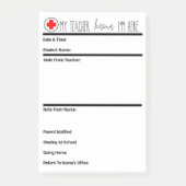 ナースパスの設定；学校ナース ポストイット (正面)