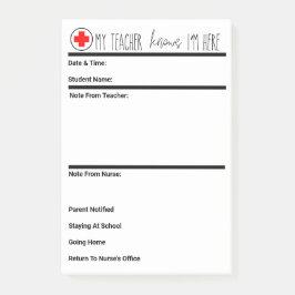 ナースパスの設定；学校ナース ポストイット