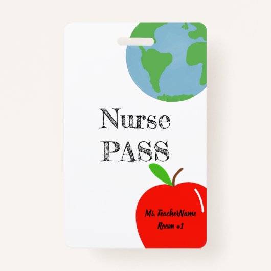 ナースパパーソナライズされたス バッジ (正面)