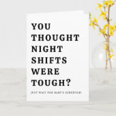 ナースパパ笑わされるの妊娠発表 カード (黄色い花)