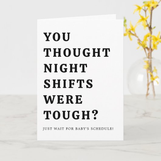 ナースパパ笑わされるの妊娠発表 カード (黄色い花)